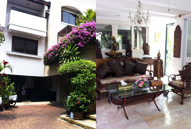 Detached 3 bed thonglor house for rent near BTS