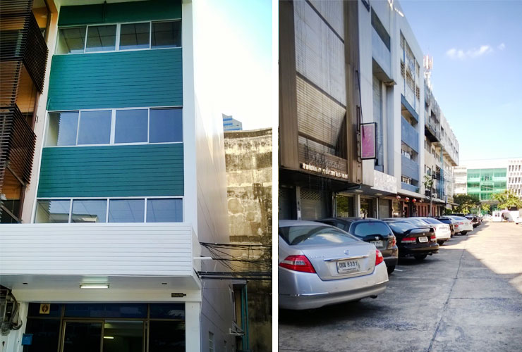 commercial townhouse for rent on Phetchaburi road 4 floors 480 sq.m