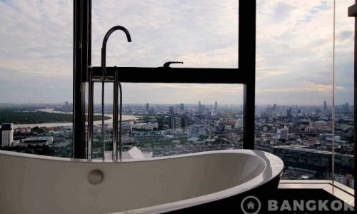The Lumpini 24 Elegant 3 Bed 4 Bath Penthouse with River View to rent
