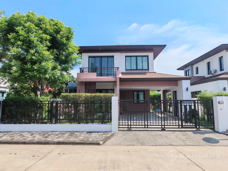RENT หมู่บ้านอควา ดีวีนา Aqua Divina Ramkhamhaeng Modern detached 3 bed 3 bath house garden