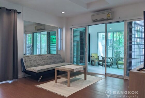 RENT-Sammakorn-Village-Ramkhamhaeng-หมู่บ้านสัมมากร-2-bed-3-bath-patio-garden-apartment