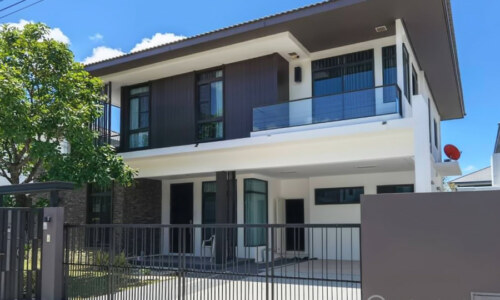 RENT SALE Manthana Srinakarindra-Bangna Village มัณฑนา ศรีนครินทร์-บางนา Modern detached 4 Bed 4 Bath House