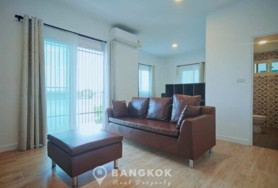 RENT ให้เช่าอพาร์ตเมนท์ใหม่ รามคำแหง วิวทะเลสาบ Sammakorn Village Ramkhamhaeng 2 bed 2 bath apartment lake view