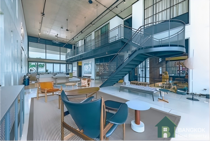 SALE Windshell Naradhiwas Luxury 5 star High Floor Duplex Loft condo 5 bed 5 bath in Sathorn