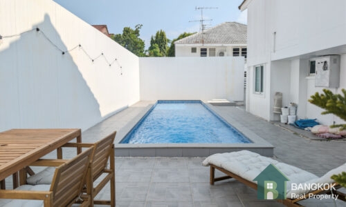 RENT Sammakorn Village Ramkhamhaeng Detached Renovated house 3 bed 1 study with private Swimming Pool