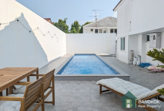 RENT Sammakorn Village Ramkhamhaeng Detached Renovated house 3 bed 1 study with private Swimming Pool